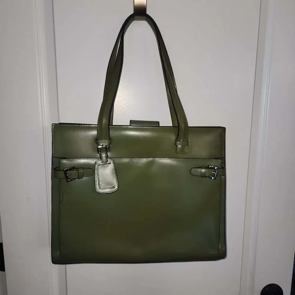 Franklin Covey Genuine Leather Computer Tote